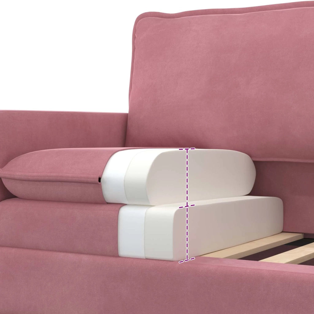 Set di divani 2 pcs Rosa Velluto 3417070
