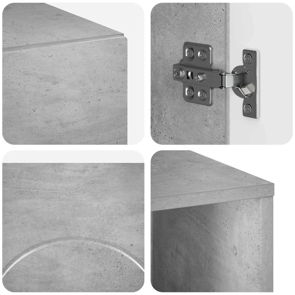 Set mobili da bagno 2 pz Grigio Cemento Legno ingegnerizzato 3433094