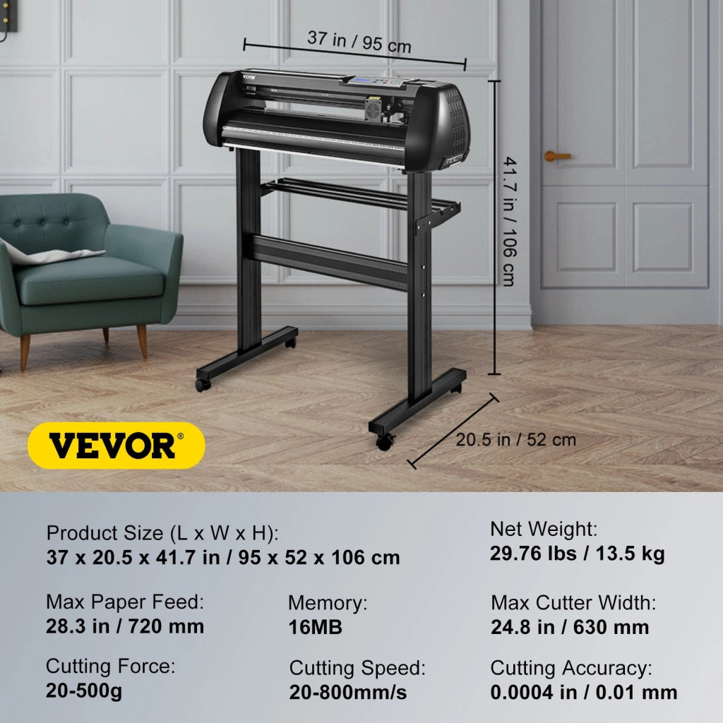 Plotter da Taglio Vinile SK-720L 720 mm 28,3 Pollici 10-800 mm/s con Bluetooth e USB per Bricolage e Fai da Te