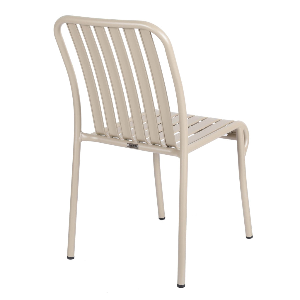 Oviala - Sedia da giardino di design in alluminio tortora