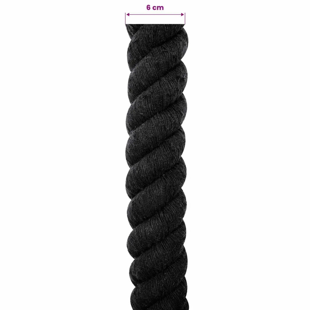 Corda di Cotone 60 mm 10 m Nero 100% Cotone 42011841