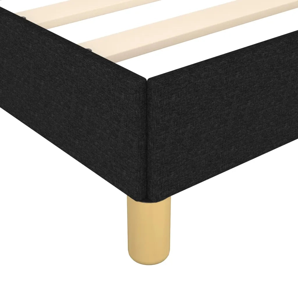 Letto matrimoniale | Letto per adulti | Giroletto senza Materasso Nero 160x200 cm in Tessuto