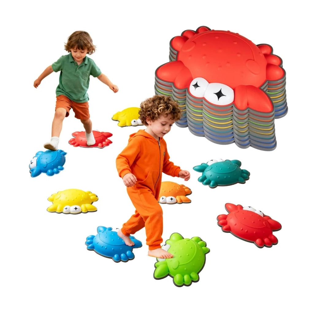 Set di 9 pietre d'equilibrio per bambini 40 x 29 cm antiscivolo impilabili ideali per sviluppare l'equilibrio in multicolore PP 20_0017261