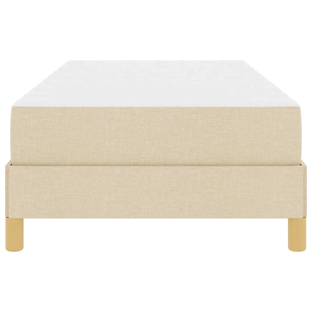 Letto a molle con materasso Crema 80 x 200 cm Tessuto