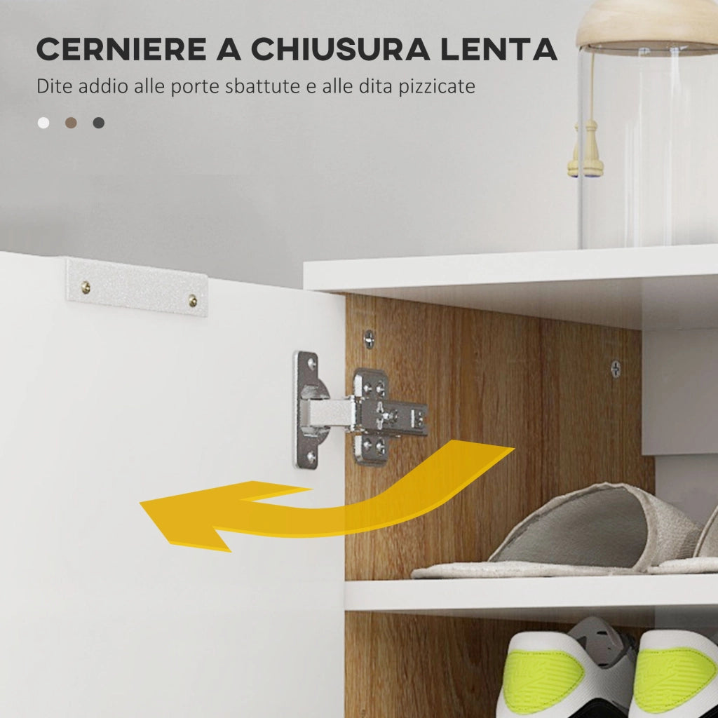 Scarpiera 5 Ripiani ¨C Minimal ¨C Bianco Lucido