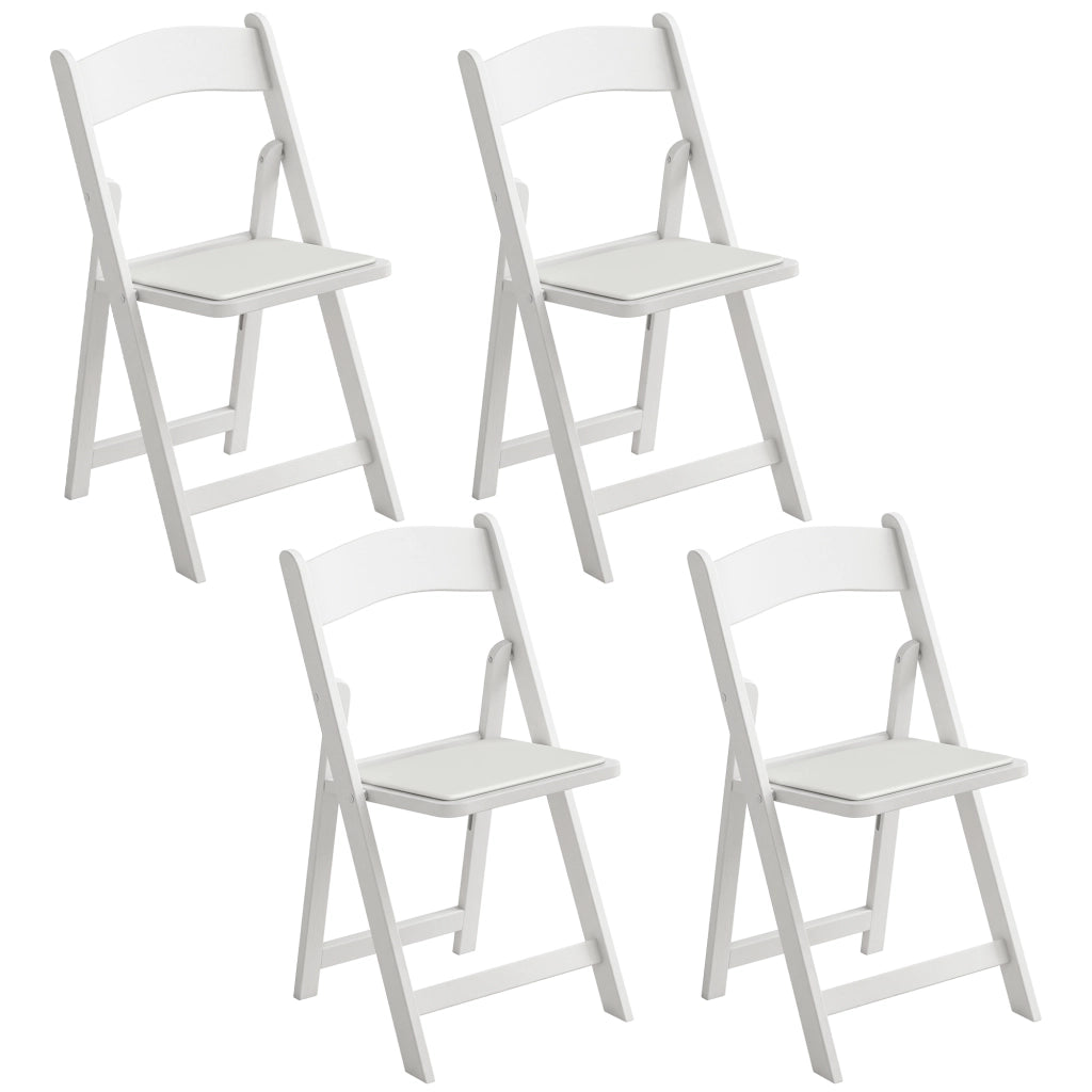 Sedia pieghevole ¨C Xylo ¨C 4 pezzi, resina e PU, 45x44x78 cm, bianco