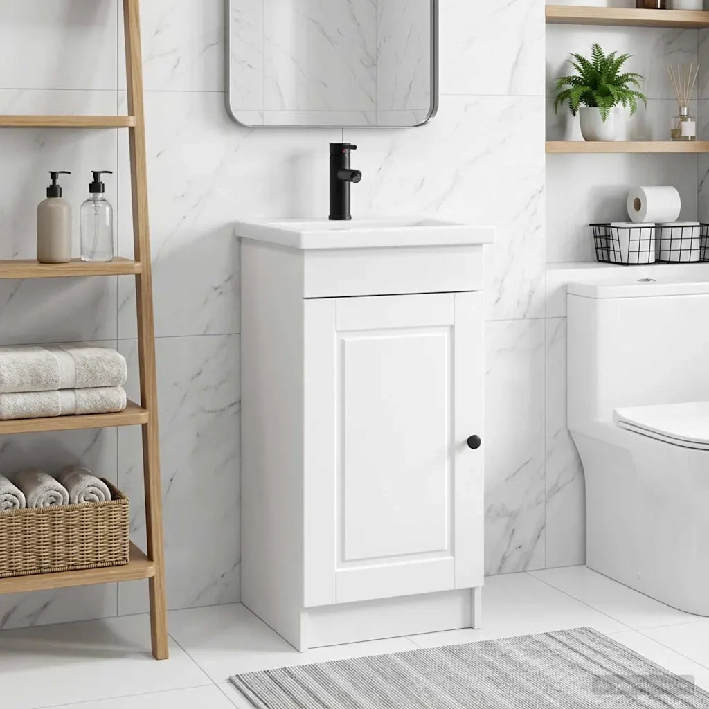 Mobile da bagno con Lavabo | Armadio Lavabo Bianco 42 x 40 x 84,5 cm