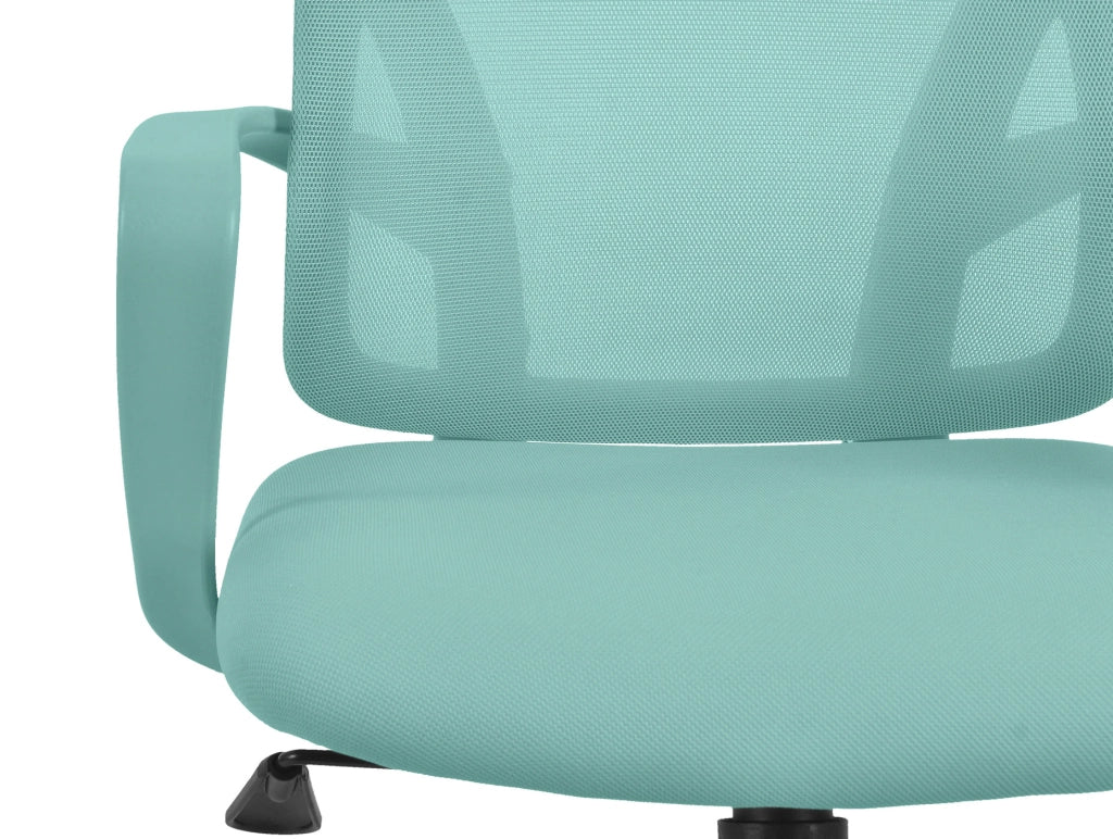 Sedia studio Hispanohogar altezza regolabile in tessuto verde