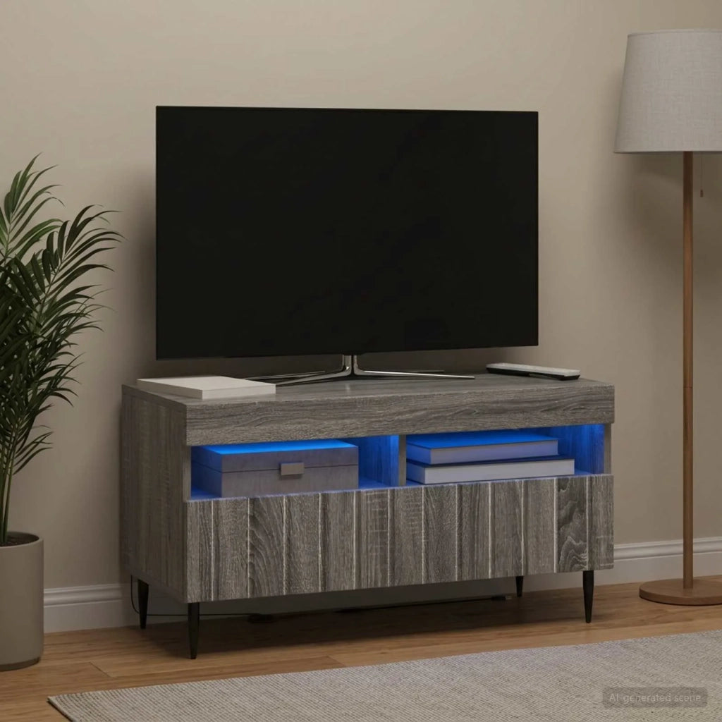 Mobile TV LED ZWOLLE 81 x 35 x 43 cm Sonoma grigio 896561