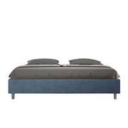 BS COM Letto contenitore imbottito 180x210 microfibra blu