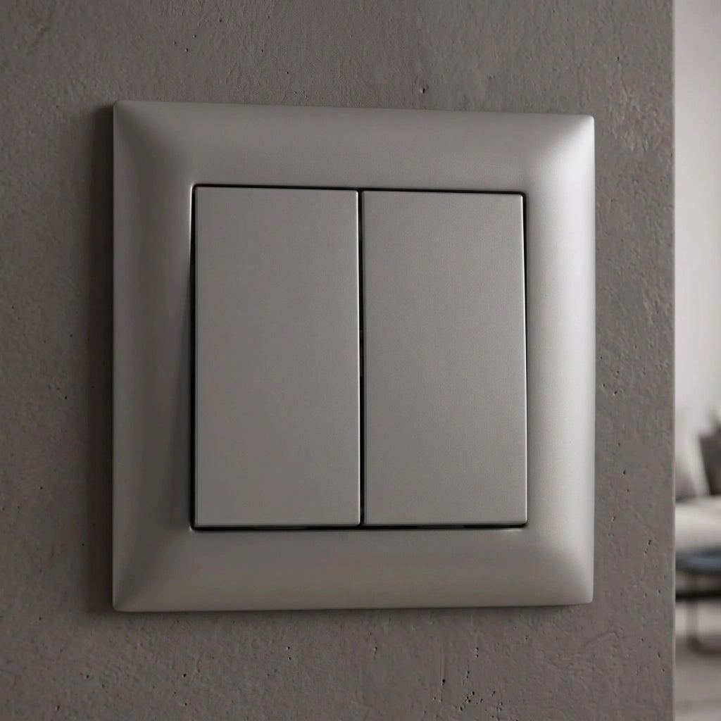 Interruttore Doppio Con Cornice Oste Jnh007-w Grey