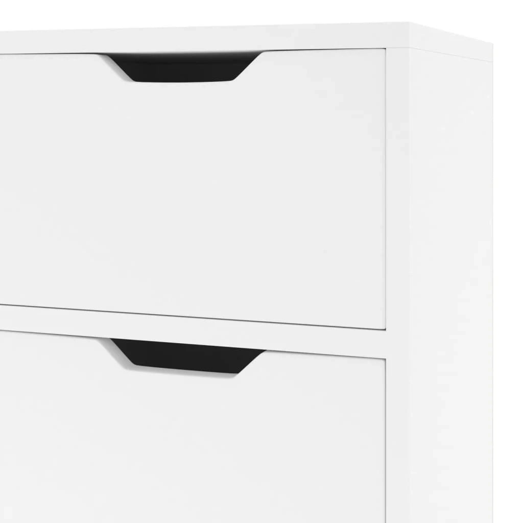 Credenza comò armadio mobile portaoggetti organizzador cucina soggiorno lucido 90 x 30 x 72 cm legno ingegnerizzato bianco 02_0030780