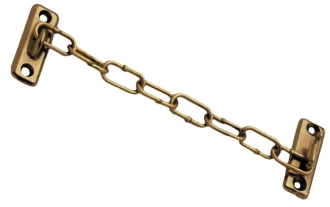 CATENA DI SICUREZZA IN OTTONE PER PORTE  150 mm - Ottone lucido - 25 pezzi