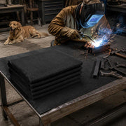 4-piece Set Of Welding Blankets 950 X 910 X 3 Mm, Welding Protection Blanket, 982℃ Heat Resistance, Heat Protection Fabric, Thermal Protection Mat, Carbon Fiber Fire Blanket, Fireproof Mat, Fire Protection Mat, Fire Mat