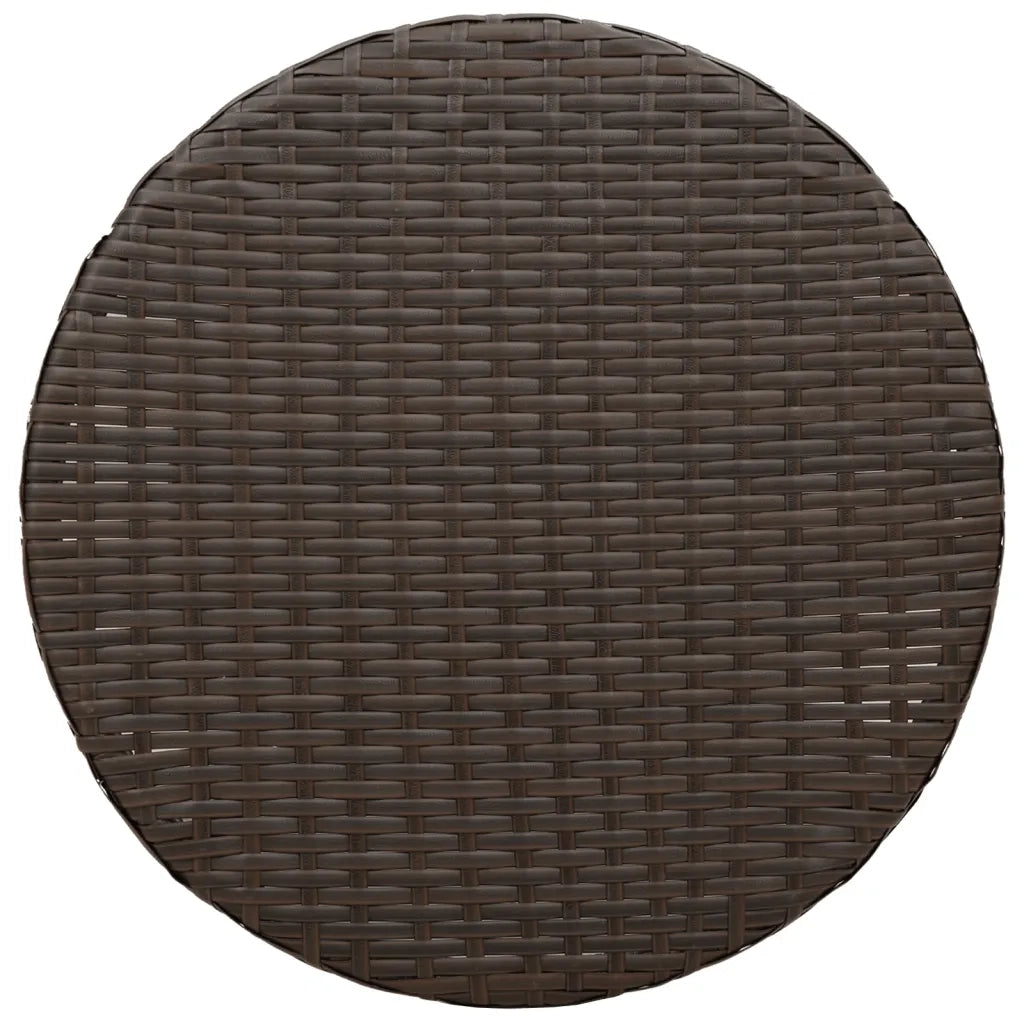 Set Bistr¨° 3 pz | Set Salotto da Giardino con Cuscini Marrone in Polyrattan