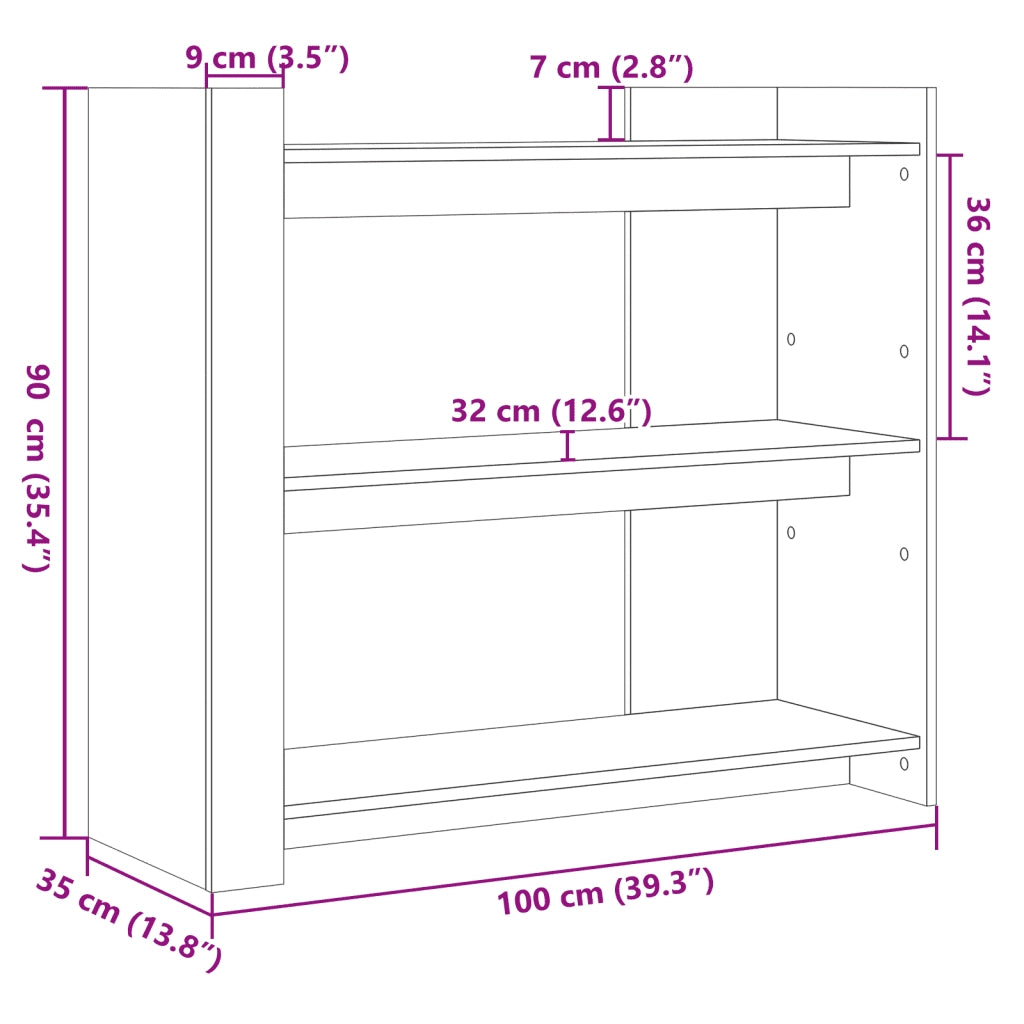 Tavolino Consolle | Tavolo d'Ingresso Rovere Fumo 100x35x90 cm in Legno Multistrato
