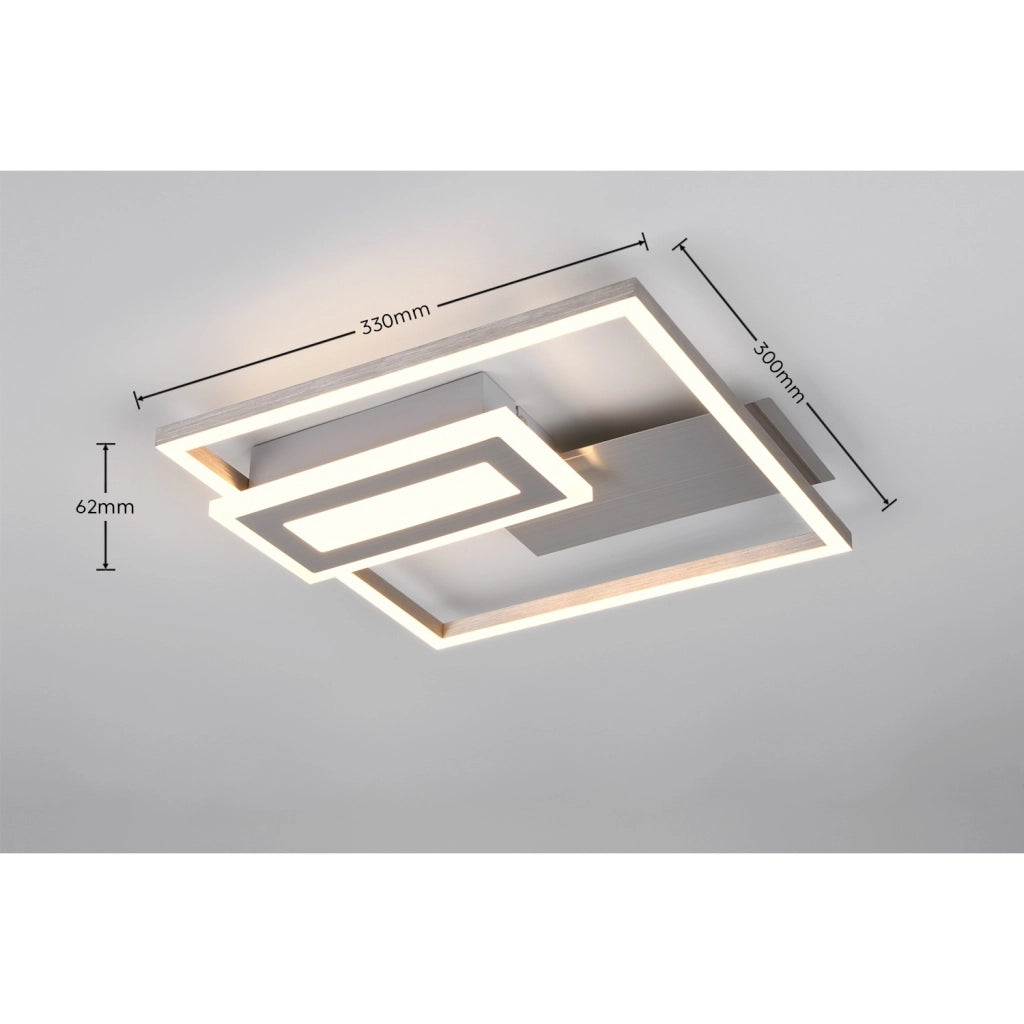 PLAFONIERA LED SPIRO 22W 33CM ACCIAIO