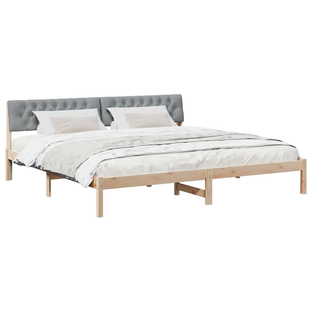 Struttura del Letto Marrone e grigio chiaro 200 x 200 cm