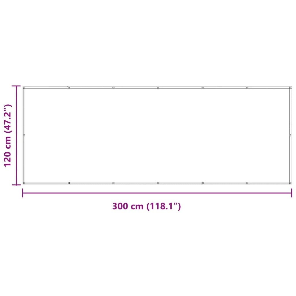Schermo da balcone | Paravento da Balcone Grigio chiaro e bianco 120 x 300 cm