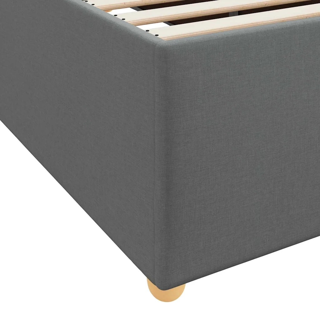 Letto singolo | Letto per adulti | Struttura del letto Grigio scuro 90 x 190 cm Tessuto