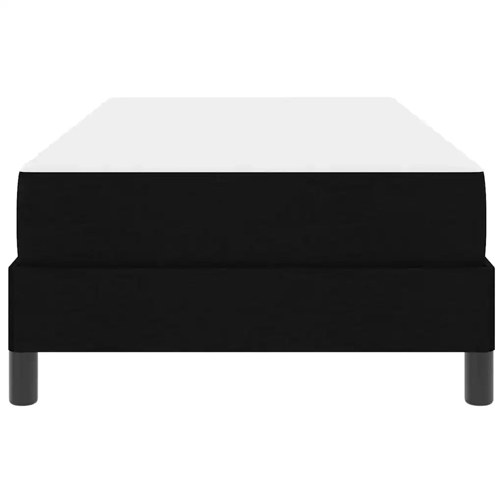 Letto a molle con materasso Nero 80 x 200 cm Tessuto