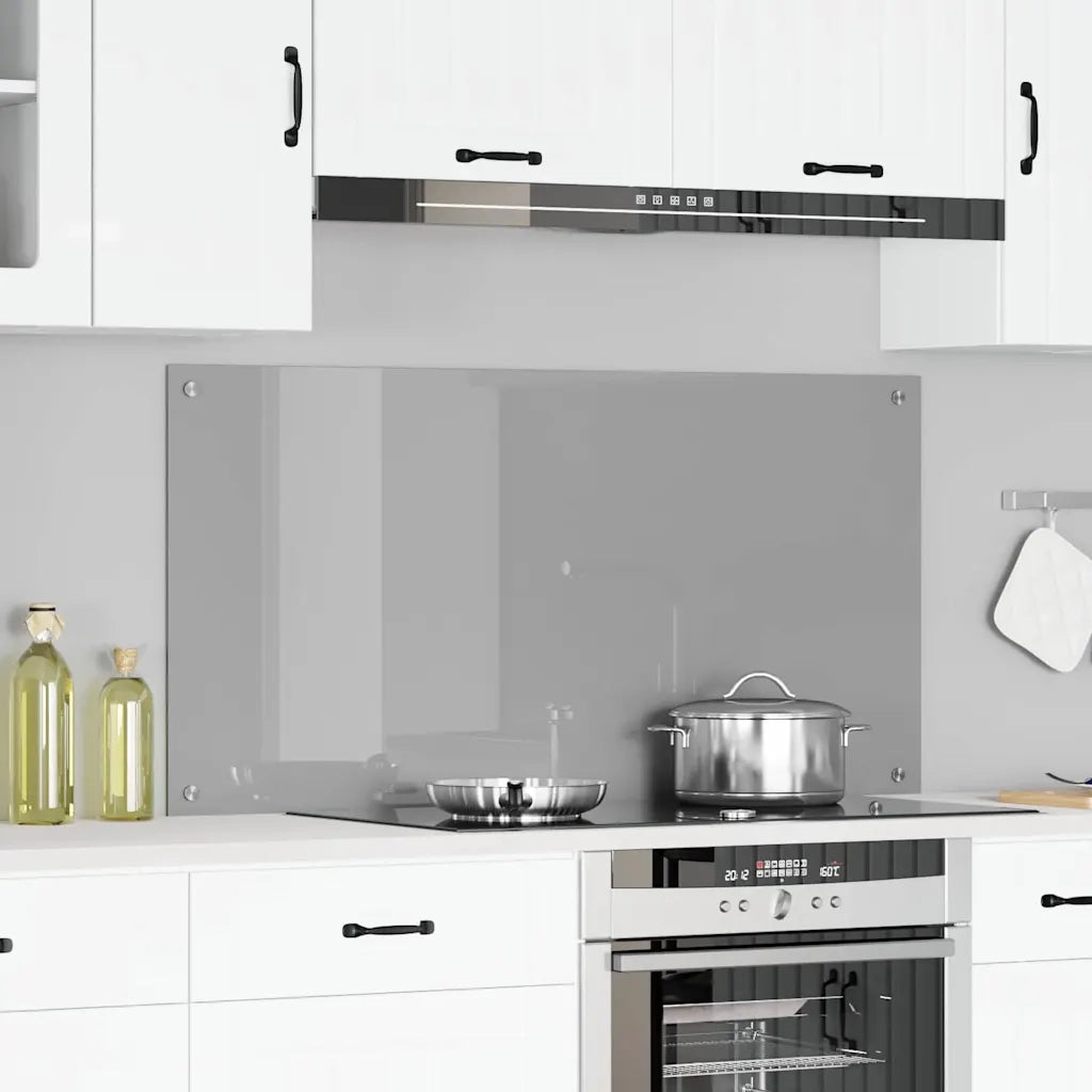 Schienale da cucina Grigio chiaro 120 x 60 cm vetro temperato 42001309