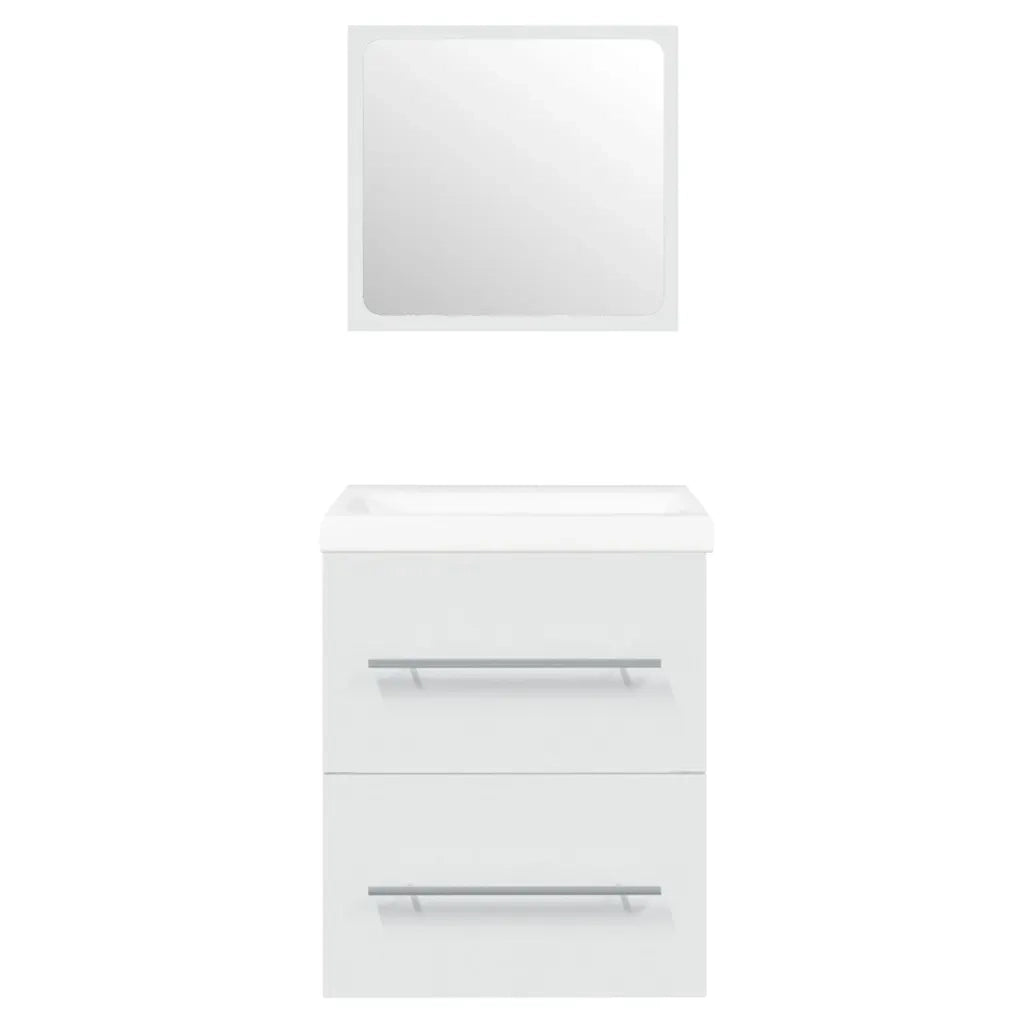 Mobile Bagno con Lavabo Integrato Bianco in Legno Multistrato 3114163