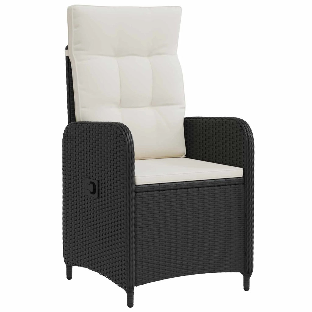 Set da pranzo per esterni 3 pz Nero e Bianco Crema 3422264