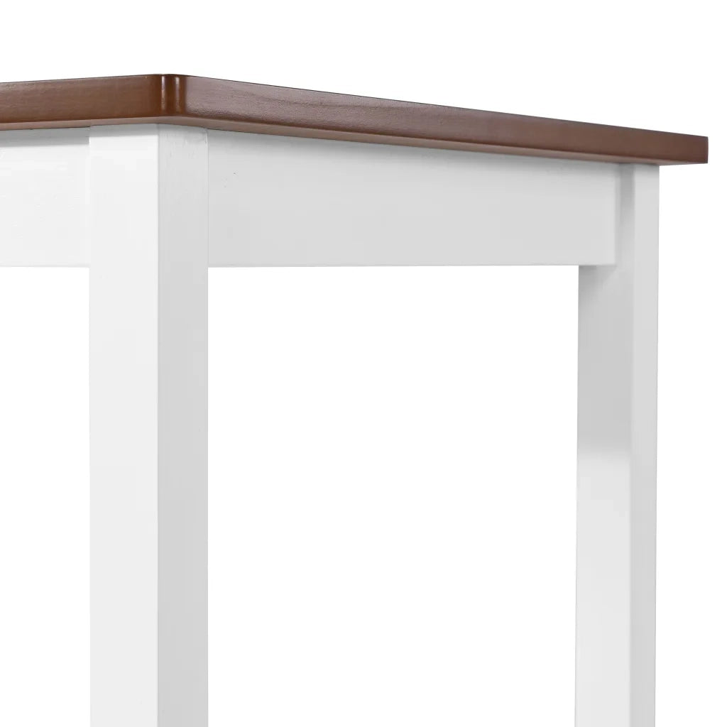 Set Tavolo da Bar e Sgabelli 3 pz in Legno Massello CFW5867053