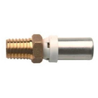 RACCORDO DIRITTO MASCHIO IBP A PRESSARE PER MULTISTRATO- 1/2x20- IBP- pezzi 1