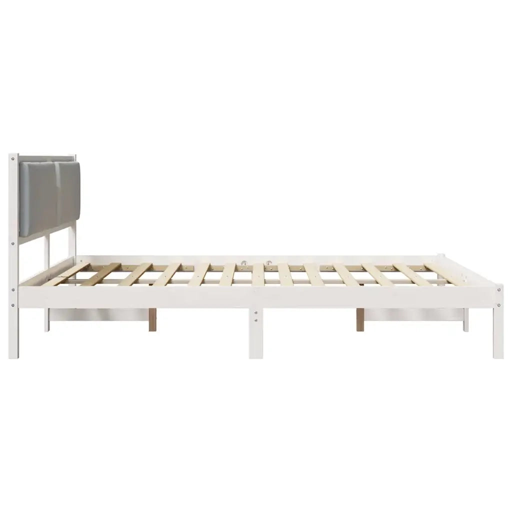 Letto matrimoniale | Letto per adulti | Struttura del letto Grigio chiaro 200 x 200 cm Pino massello