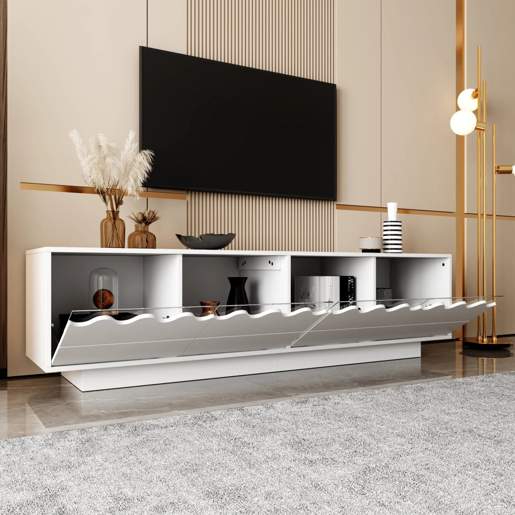 Mobile porta TV bianco 170 cm con 4 ante