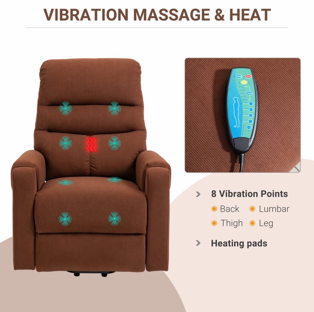 Poltrona relax elettrica alzapersona con massaggio e calore