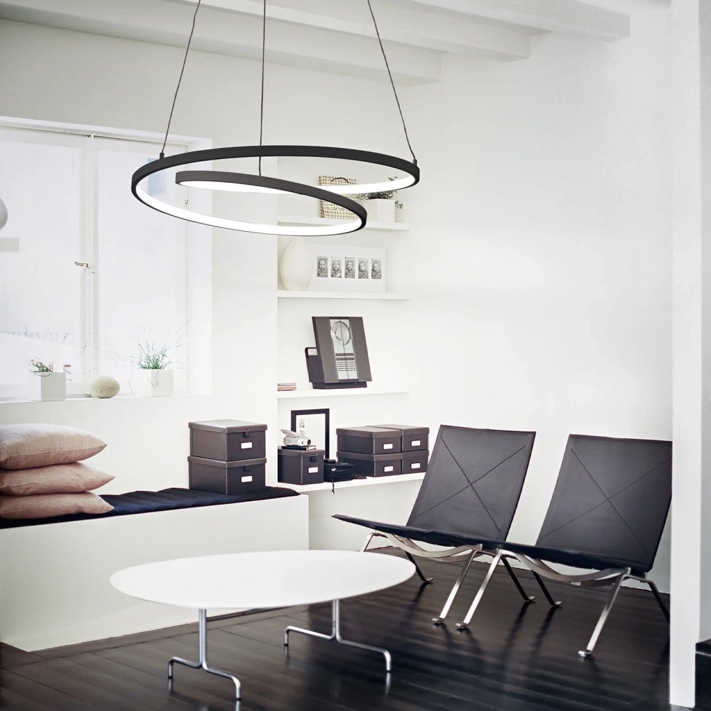 Lampada da soffitto Collezione OZ LED 47W Luce calda 3000K Nero Ideal Lux
