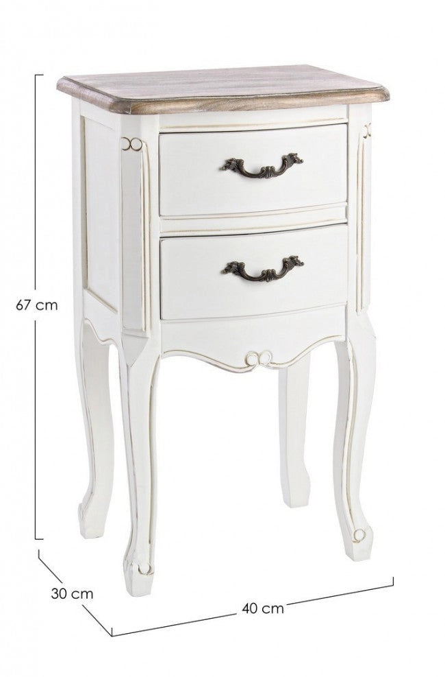 Cassettiera 2 Cassetti Justine in Legno