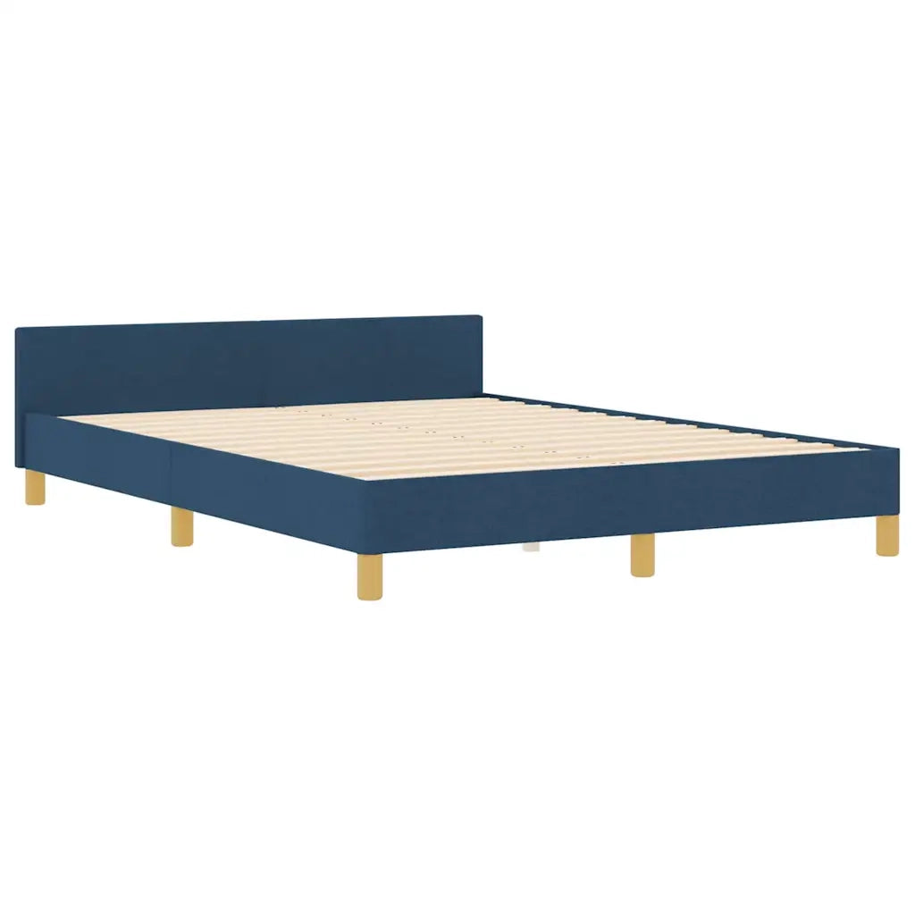 Struttura del letto con testiera Blu 140 x 190 cm Tessuto 3344731