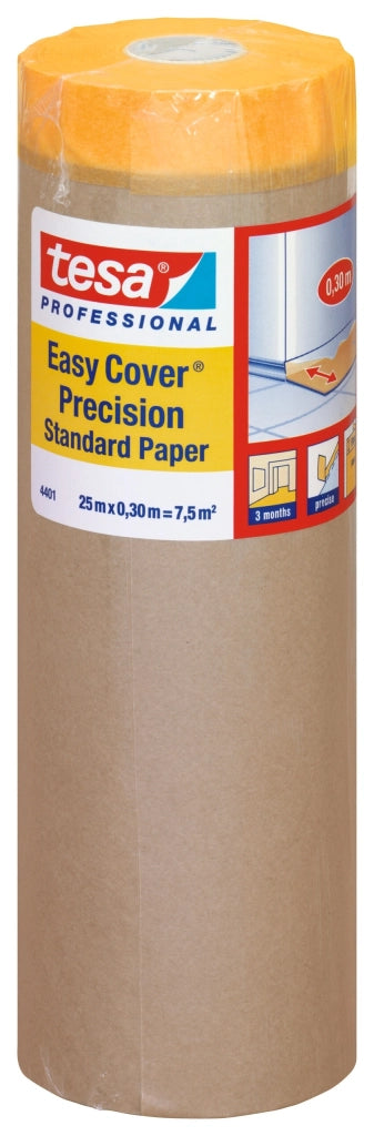 Tesa easy cover carta con nastro per mascheratura 25 m x 30 cm