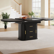 TAVOLO allungabile 118-158 cm MDF nero