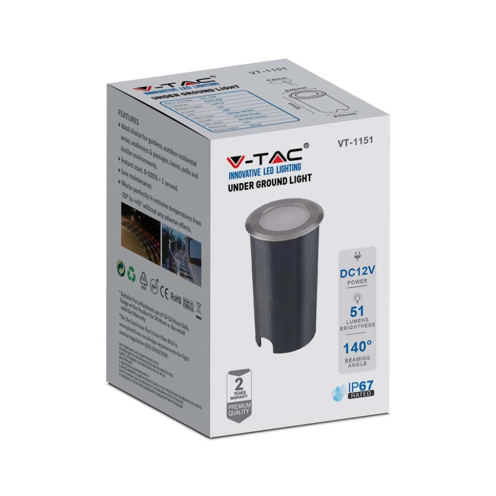 Luce sotterranea a LED da 1W 6500K-Silver