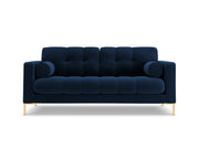 Cosmopolitan Design - Divano "Bali" 2 posti in velluto blu reale 