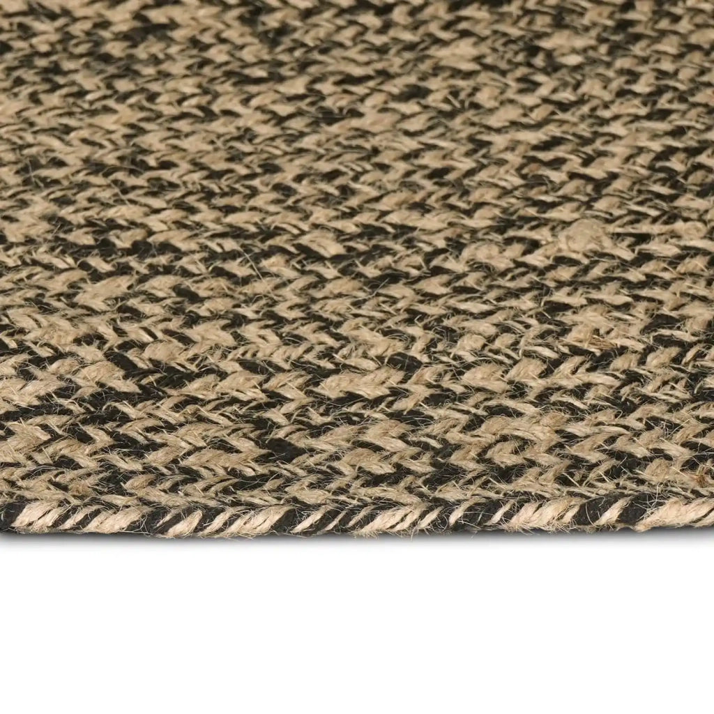 Tappeto Naturale e Nero 80 x 250 cm Juta 42010620