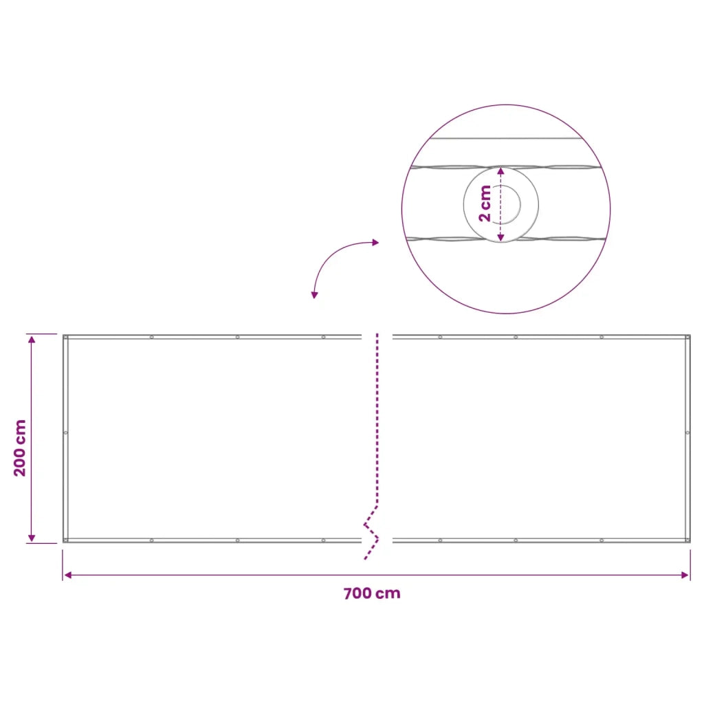 Schermo di Privacy per Balcone 200 x 700 cm 42036419
