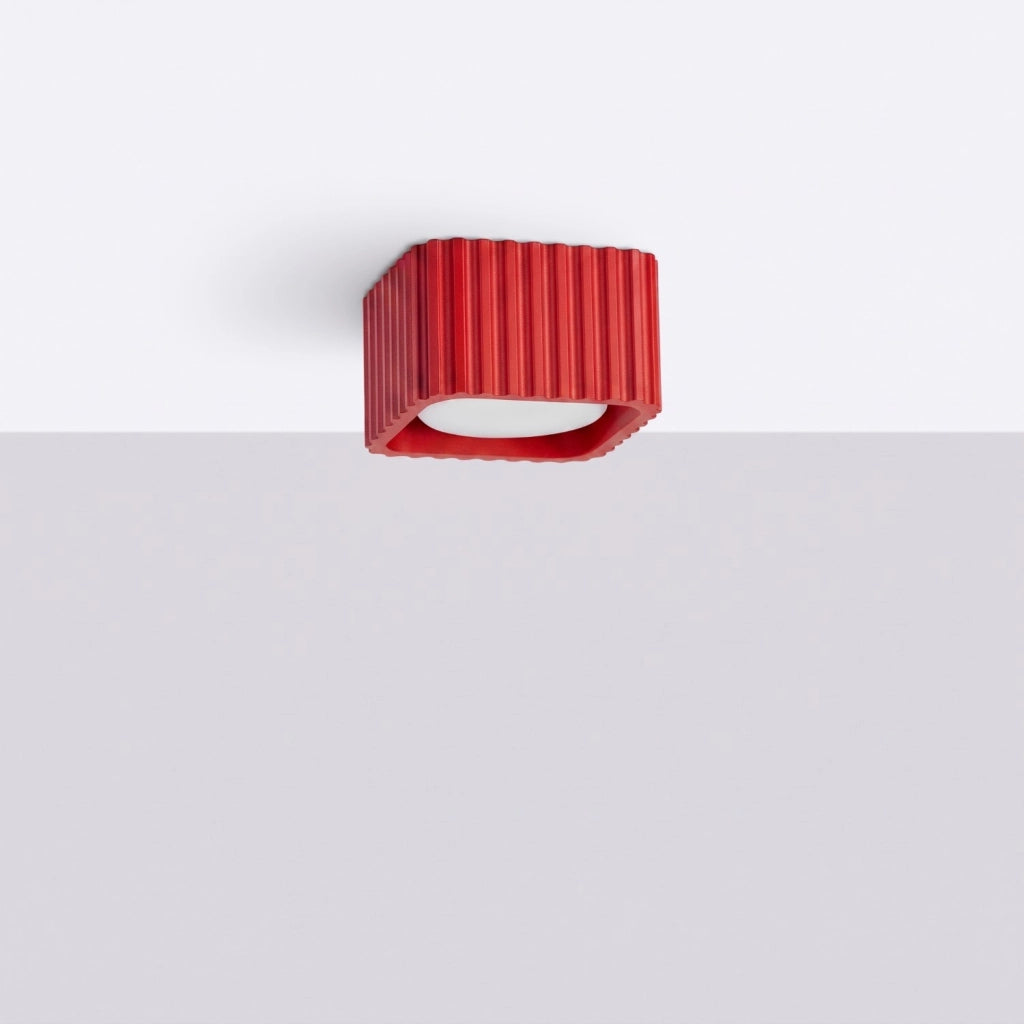 Plafoniera RIFF 1 rossa Gx53