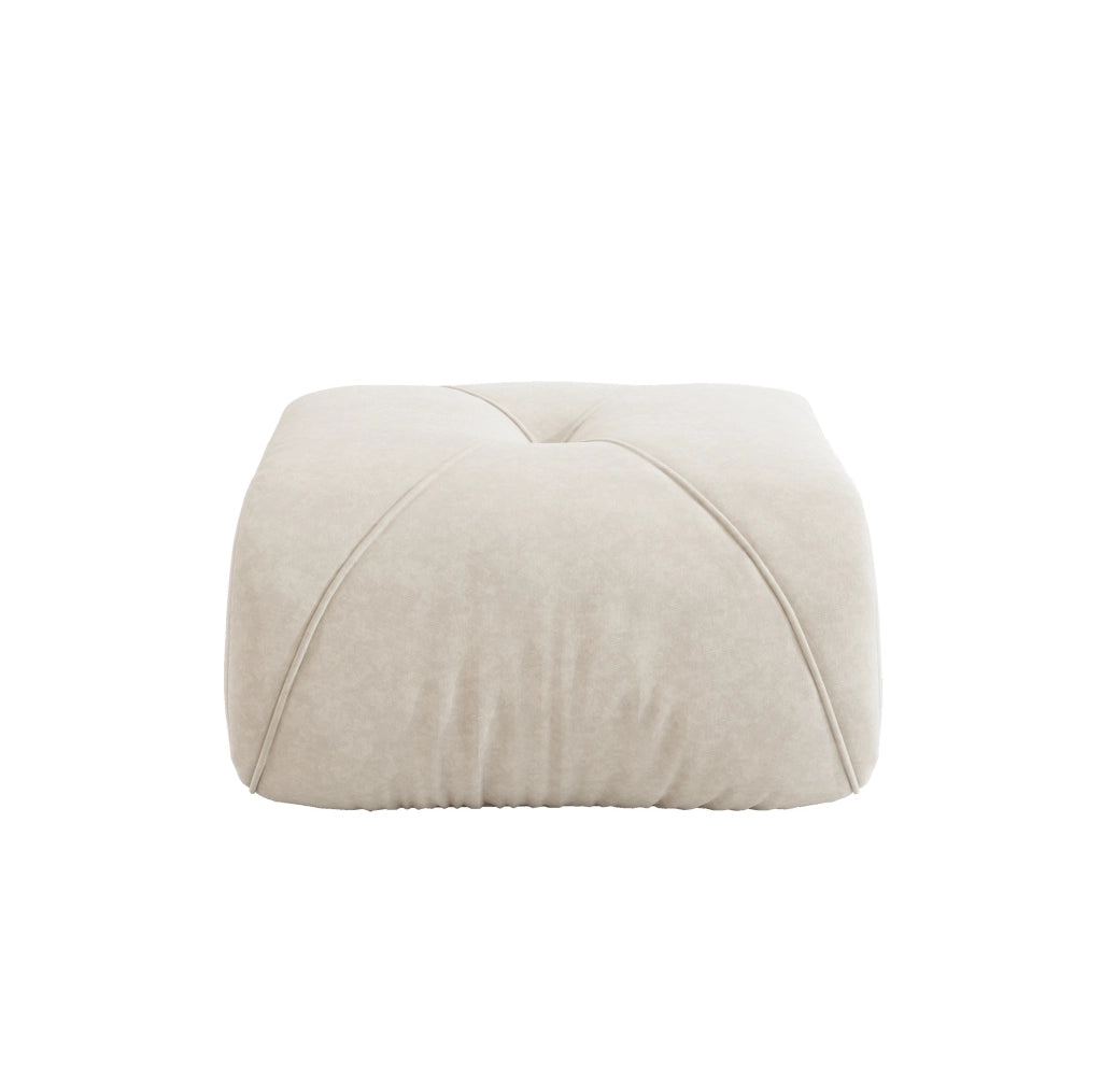 Divano modulare in ciniglia beige chiaro, 23×23×85 cm