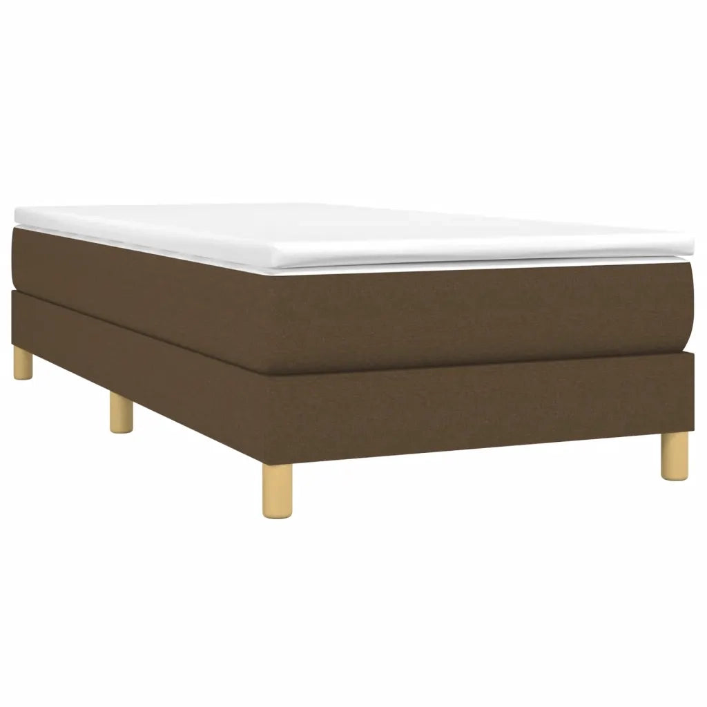 Giroletto a Molle con Materasso Marrone Scuro 80x200 cm Tessuto 3144130