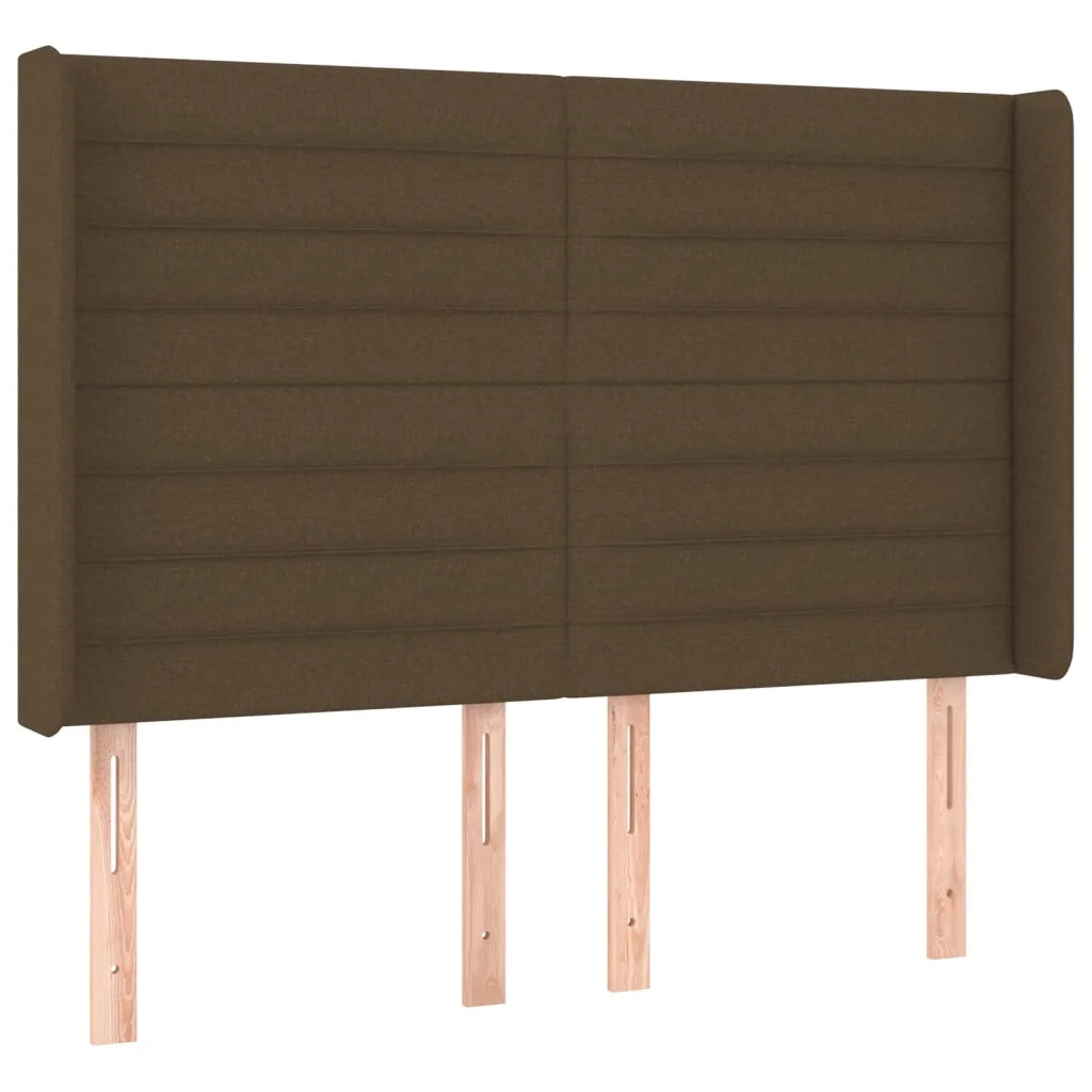 Testiera | Testata a LED MarroneScuro147x16x118/128cm inTessuto