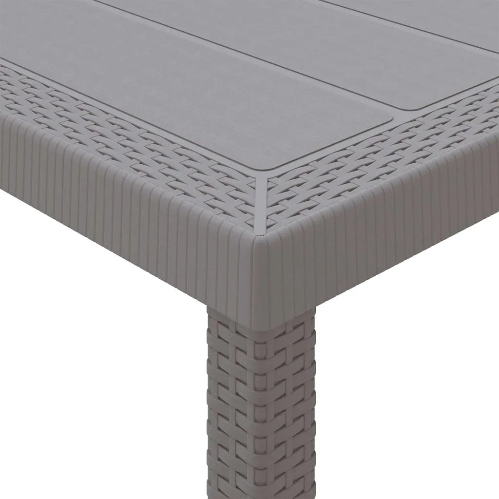 Set da Pranzo per Giardino 3 pcs Grigio chiaro Polipropilene