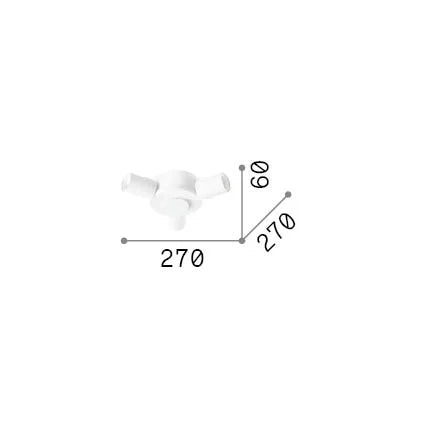 Applique Set Collezione SET 3 luci E27 Finitura Bianco Ideal Lux