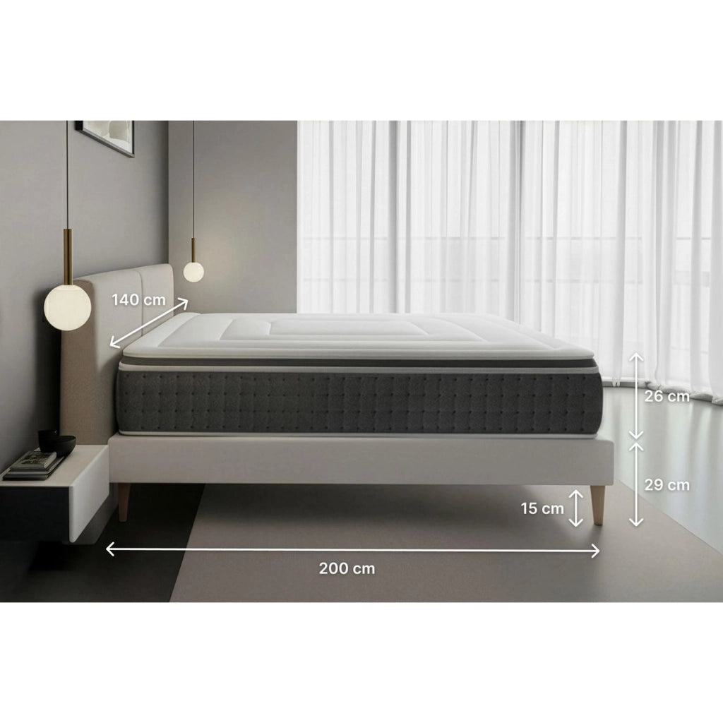 Set materasso e base 140x200 cm - Vingt-Six PLUS