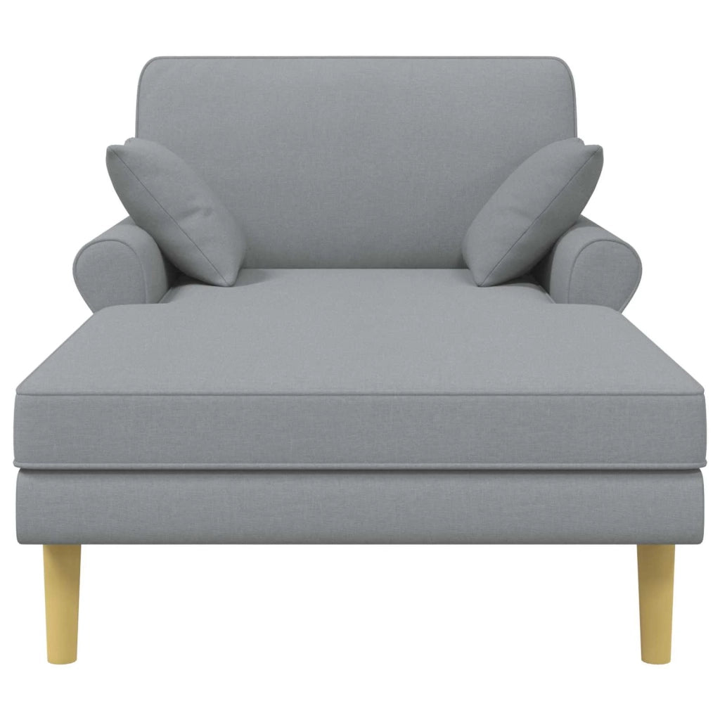 Chaise longue Grigio Chiaro Tessuto 42048081